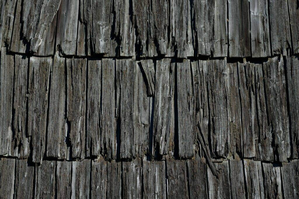 Texture of old wooden roof
